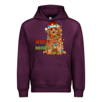Mauve Wine merry and bright toy poodle Urban Hoodie - RanaPortraitStore