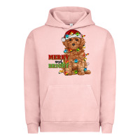 Pigment Salmon merry and bright toy poodle Urban Hoodie - RanaPortraitStore