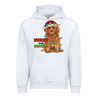 White merry and bright toy poodle Urban Hoodie - RanaPortraitStore