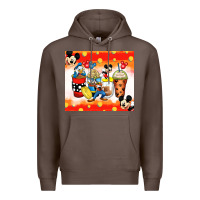 Coffee cartoon characters coffee cups Premium Hoodie - Zillion Design Studio