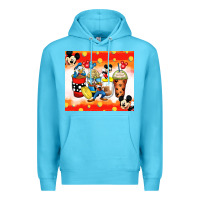 Ocean Blue cartoon characters coffee cups Premium Hoodie - Zillion Design Studio