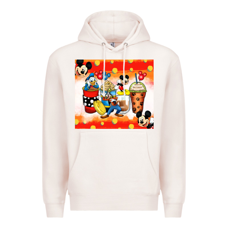 Cartoon Characters Coffee Cups Premium Hoodie by Zillion Design Studio | Teevron