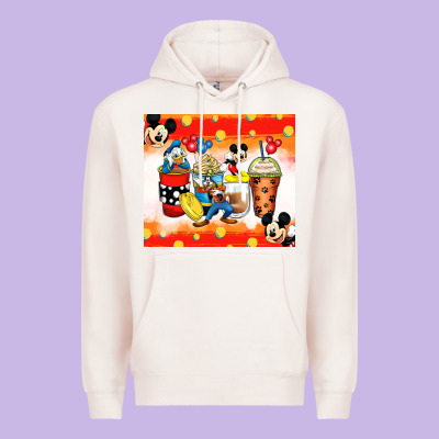 Cartoon Characters Coffee Cups Premium Hoodie Designed By Zillion Design Studio
