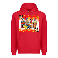 Red cartoon characters coffee cups Premium Hoodie - Zillion Design Studio