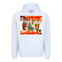 White cartoon characters coffee cups Premium Hoodie - Zillion Design Studio