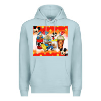 Blue Mist cartoon characters coffee cups Premium Hoodie - Zillion Design Studio