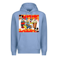 Colony Blue cartoon characters coffee cups Premium Hoodie - Zillion Design Studio