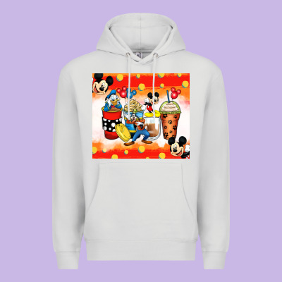 Cartoon Characters Coffee Cups Premium Hoodie Designed By Zillion Design Studio