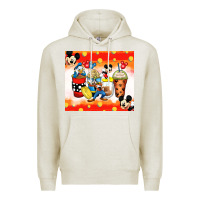 Oatmeal Heather cartoon characters coffee cups Premium Hoodie - Zillion Design Studio
