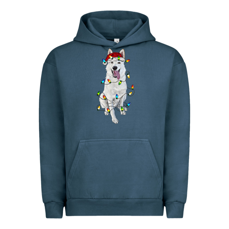 Christmas White Shepherd With Christmas Lights Urban Hoodie by RanaPortraitStore | Teevron