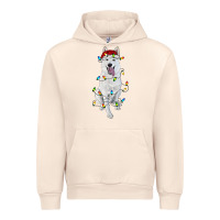 Sandshell christmas white shepherd with christmas lights Urban Hoodie - RanaPortraitStore