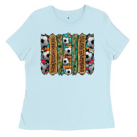 Baby Blue soccer camouflage serape cowhide turquoise leopard glitter  brushstrok Ladies Tee - Artiststas
