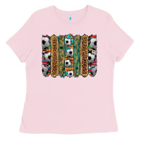 Bubblegum Pink soccer camouflage serape cowhide turquoise leopard glitter  brushstrok Ladies Tee - Artiststas