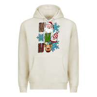 Oatmeal Heather ho ho ho christmas Premium Hoodie - RanaPortraitStore