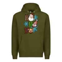 Army Green ho ho ho christmas Premium Hoodie - RanaPortraitStore