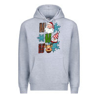 Heather Grey ho ho ho christmas Premium Hoodie - RanaPortraitStore
