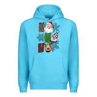 Ocean Blue ho ho ho christmas Premium Hoodie - RanaPortraitStore