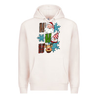 Pale Pink ho ho ho christmas Premium Hoodie - RanaPortraitStore