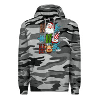 Slate Camo ho ho ho christmas Premium Hoodie - RanaPortraitStore