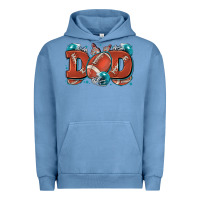 Pigment Pebble Blue dad American football Urban Hoodie - Zillion Design Studio