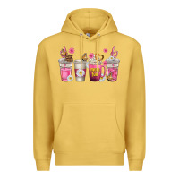 Antique Gold mom fuel coffee cups Premium Hoodie - texasbilliewilder