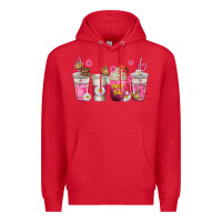 Red mom fuel coffee cups Premium Hoodie - texasbilliewilder