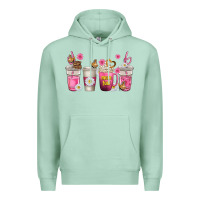 Seafoam mom fuel coffee cups Premium Hoodie - texasbilliewilder