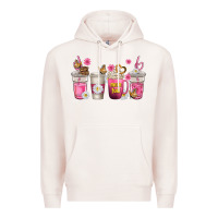 Pale Pink mom fuel coffee cups Premium Hoodie - texasbilliewilder