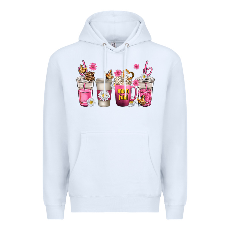 Mom Fuel Coffee Cups Premium Hoodie by texasbilliewilder | Teevron