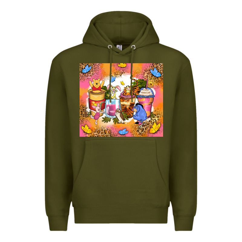 Cartoon Characters Coffee Cups Premium Hoodie by Zillion Design Studio | Teevron
