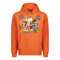Carrot cartoon characters coffee cups Premium Hoodie - Zillion Design Studio