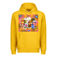 Lemon cartoon characters coffee cups Premium Hoodie - Zillion Design Studio