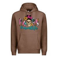 Chestnut mom life with skull Premium Hoodie - texasbilliewilder