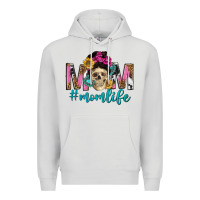 Dove Grey mom life with skull Premium Hoodie - texasbilliewilder