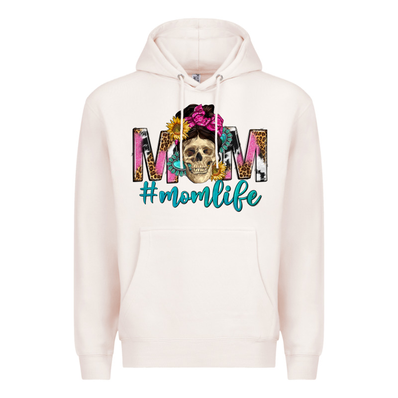 Mom Life With Skull Premium Hoodie by texasbilliewilder | Teevron