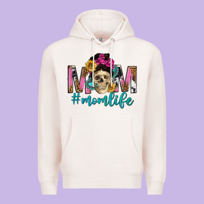 Mom Life With Skull Premium Hoodie Designed By Texasbilliewilder