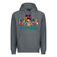 Rock mom life with skull Premium Hoodie - texasbilliewilder