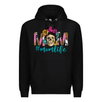 Black mom life with skull Premium Hoodie - texasbilliewilder