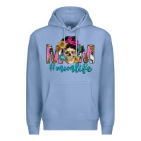 Colony Blue mom life with skull Premium Hoodie - texasbilliewilder