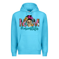 Ocean Blue mom life with skull Premium Hoodie - texasbilliewilder