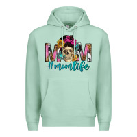 Seafoam mom life with skull Premium Hoodie - texasbilliewilder