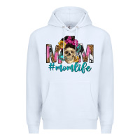 White mom life with skull Premium Hoodie - texasbilliewilder