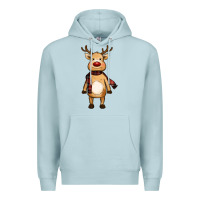 Blue Mist cute reindeer Premium Hoodie - RanaPortraitStore