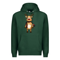 Sports Green cute reindeer Premium Hoodie - RanaPortraitStore