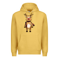 Antique Gold cute reindeer Premium Hoodie - RanaPortraitStore