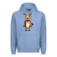 Colony Blue cute reindeer Premium Hoodie - RanaPortraitStore