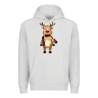 Dove Grey cute reindeer Premium Hoodie - RanaPortraitStore