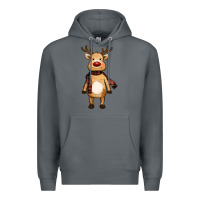 Rock cute reindeer Premium Hoodie - RanaPortraitStore