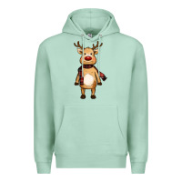 Seafoam cute reindeer Premium Hoodie - RanaPortraitStore