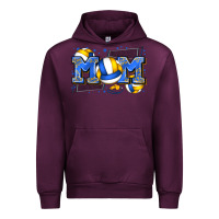 Mauve Wine mom volleyball Urban Hoodie - Zillion Design Studio